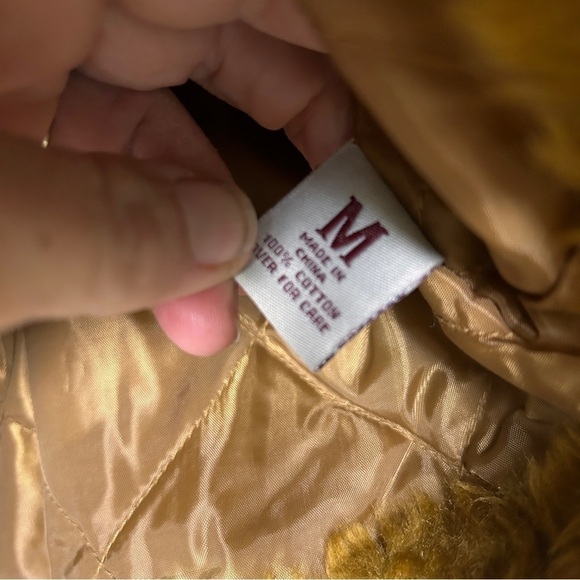 Y2k us polo assn. camel tan corduroy shearling zip up jacket medium nwt - Picture 4 of 9